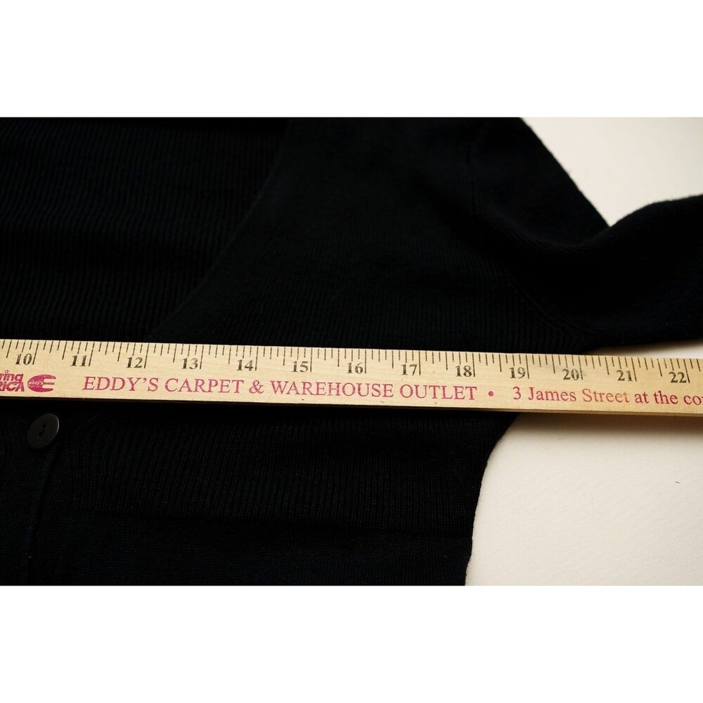 Kenneth Cole S Black knit sweater dress button up midi - Picture 4 of 7